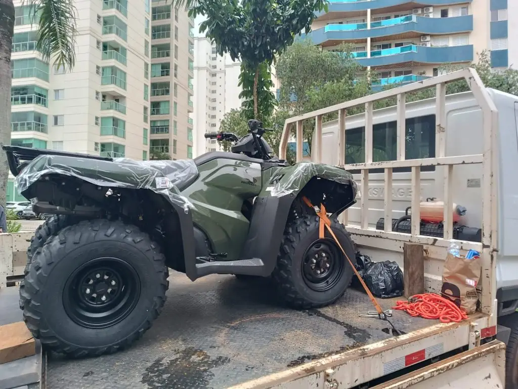 Quadriciclo foi apreendido pela Polícia Civil durante cumprimento de mandado judicial