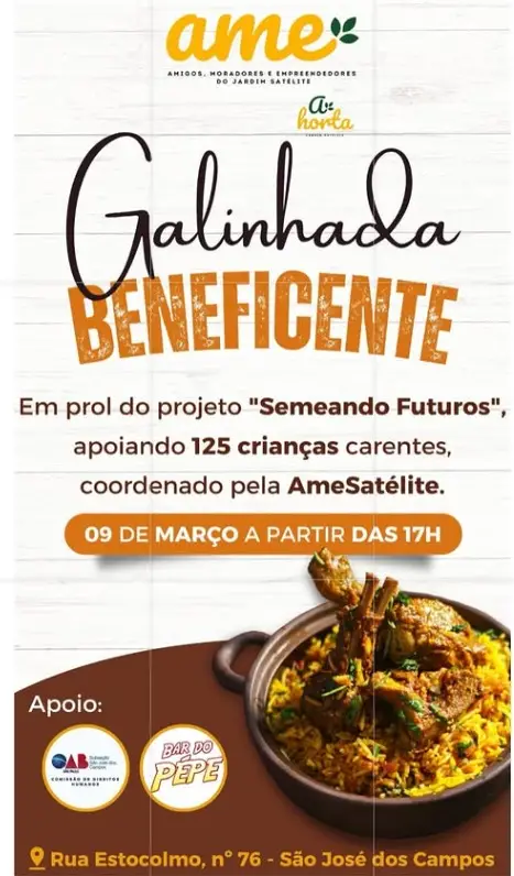 Galinhada Beneficente em SJC