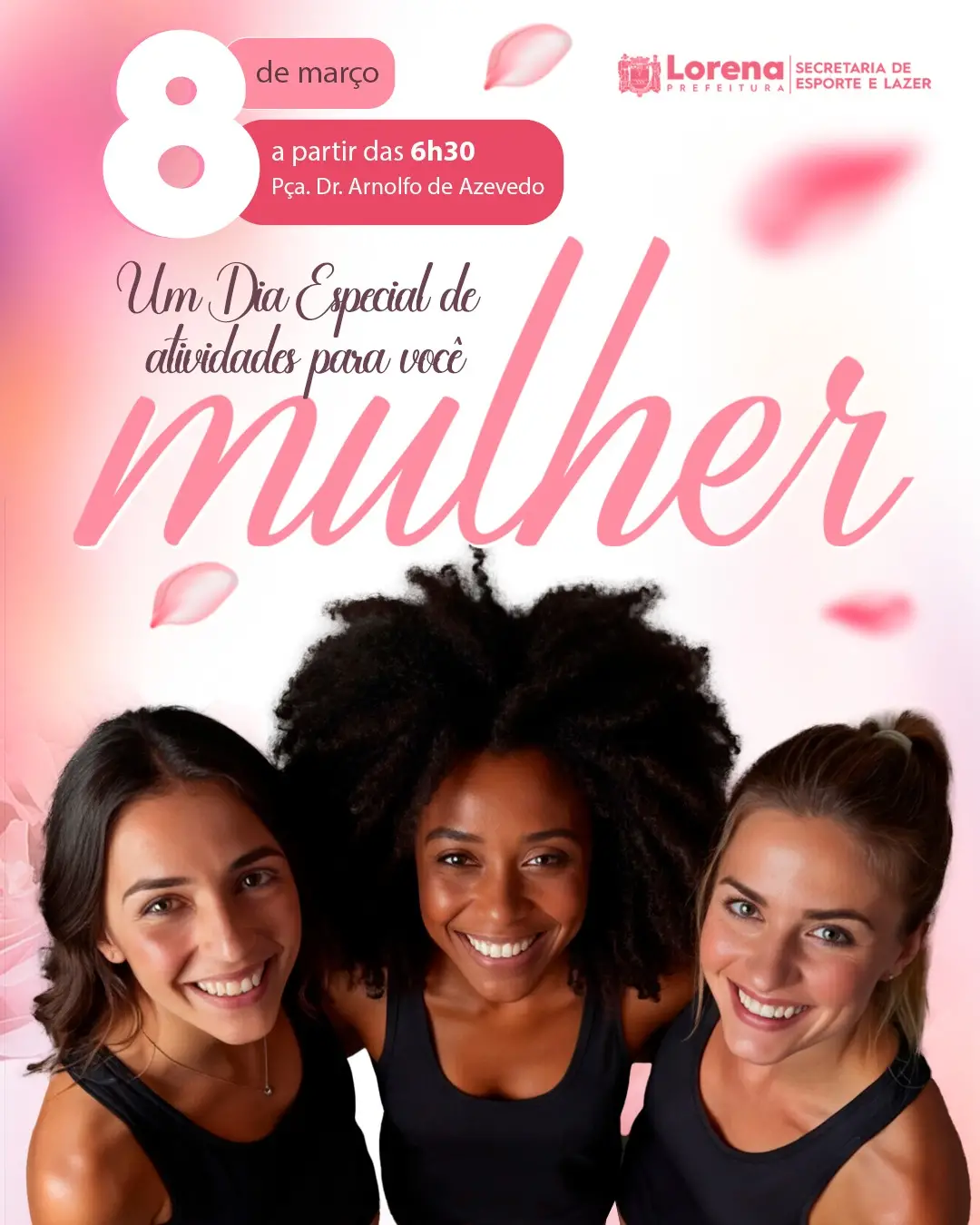 Praça Arnolfo de Azevedo recebe programação especial pelo Dia da Mulher em Lorena/ Foto: Divulgação Prefeitura de Lorena