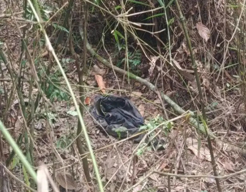 Corpo foi encontrado em área de mata no bairro Capituba, em Guaratinguetá/ Foto: Polícia Civil