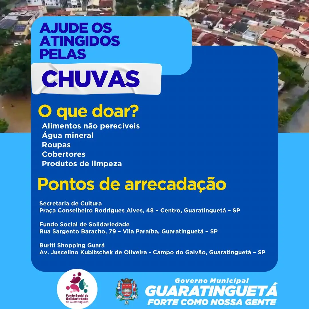Chuvas em Guaratinguetá