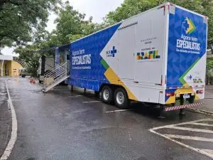 Carreta de tomografia em SJC realiza exames gratuitos/ Foto: PMSJC