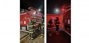 Equipes do Corpo de Bombeiros atenderam duas ocorrências de incêndio em Ubatuba