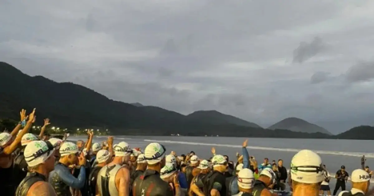 Atletas iniciam desafio de 515 km no UB515 Ultraman Brasil em Ubatuba