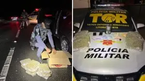 Polícia Rodoviária apreendeu mais de 4 quilos de flor de maconha durante operação em Ubatuba