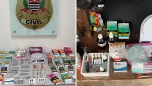 Operação apreendeu medicamentos irregulares e anabolizantes em São Sebastião.