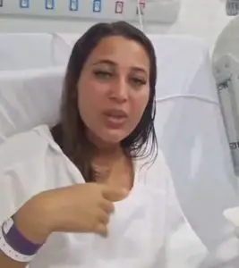 “Fiquem com Deus. Estou melhorando. Estou com muita dor no corpo e na garganta. Fiquem com Deus, obrigado pelas orações”, disse Bruna