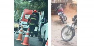 Acidente envolvendo carro e motocicleta terminou com a morte de um homem