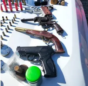 Arapeí, Polícia Militar Ambiental, caça ilegal, fauna silvestre, armas apreendidas, munições