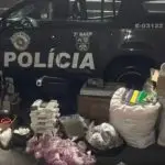 Baep estoura casa bomba e apreende 50 kg de drogas em Pinda