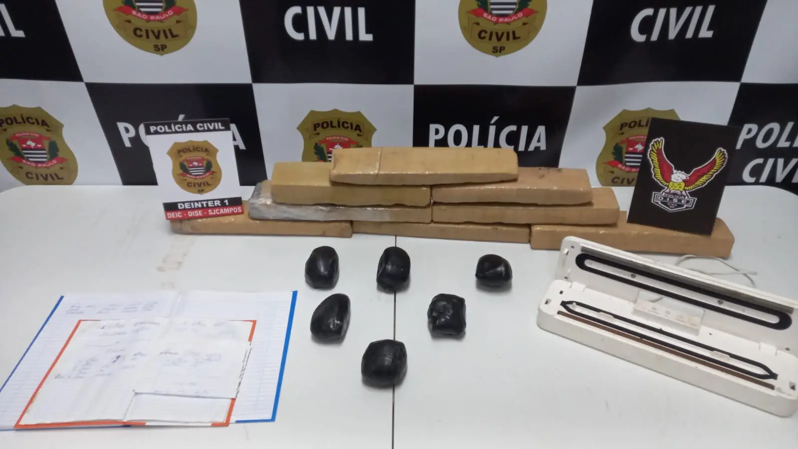Traficante é preso com mais de 8 kg de maconha em operação da Polícia Civil contra o tráfico na zona leste de São José dos Campos