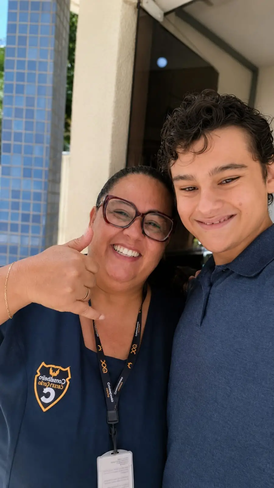 Tatiana com o morador e amigo, Arthur Brugnara: respeito e cumplicidade