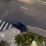 Carro desgovernado no Jardim Aquarius atinge muro de prédio