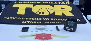 Motorista é preso com pasta base de cocaína avaliada em R$ 120 mil