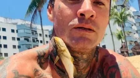 "Furei uma onda no Canto Bravo da Martim de Sá, senti uma fisgada, pensei que era água-viva", afirma banhista que se feriu no último sábado (29) na Martin de Sá / Foto: reprodução Notícias das Praias