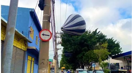 Balão cai em comércio na zona sul de São José dos Campos e caso é registrado pela Guarda Civil Municipal neste sábado, 26.