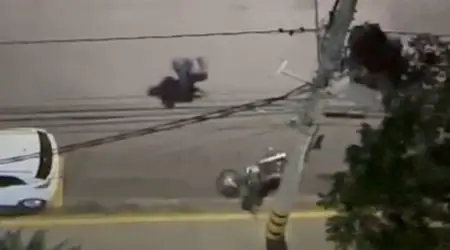 Criminoso tenta golpe do cartão no Jardim Aquarius, foge e deixa moto e máquina de cartão para trás. Polícia investiga o caso.