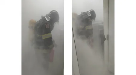 Curto-circuito em obras de hospital em Ilhabela mobiliza bombeiros