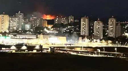 Incêndio em vegetação próximo ao bairro Putim assusta moradores