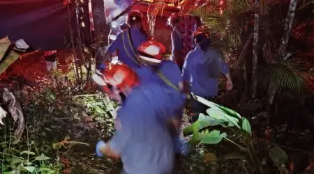 Turista estrangeiro sofre queda em cachoeira e é resgatado em Ubatuba