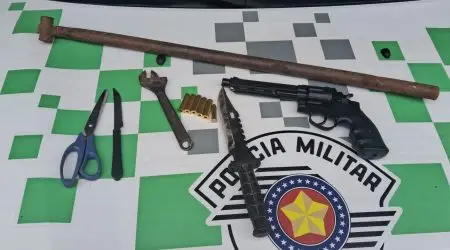 Em São José dos Campos, trio é preso por porte ilegal de armas