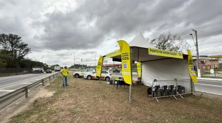 Tendas de orientação aos romeiros já atendem quase mil na Via Dutra