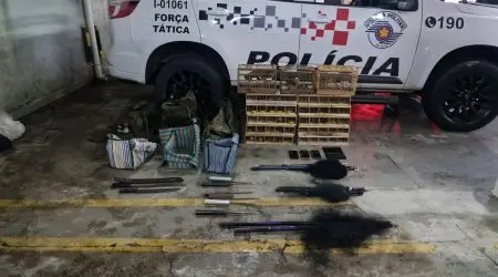 Pai e filho são presos com 32 aves silvestres e material de caça em São José dos Campos