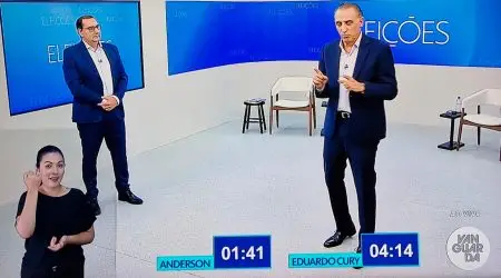 Debate entre Anderson e Cury marca confronto acirrado