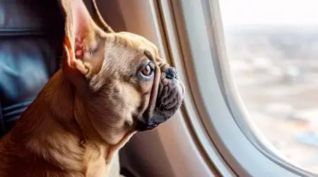Bulldog inglês é autorizado pela Justiça a viajar na cabine de avião com tutor ansioso