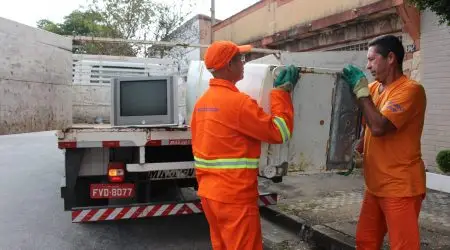 34 toneladas de eletroeletrônicos recolhidos nas residências pela Urbam