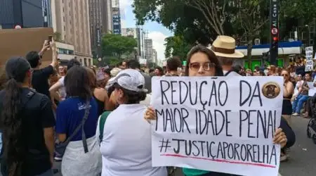 Centenas protestam na Avenida Paulista por justiça ao cão Orelha morto após tortura em SC