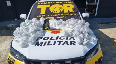 Passageiro de app é preso com mais de 3 mil porções de drogas na Tamoios, em Caraguá